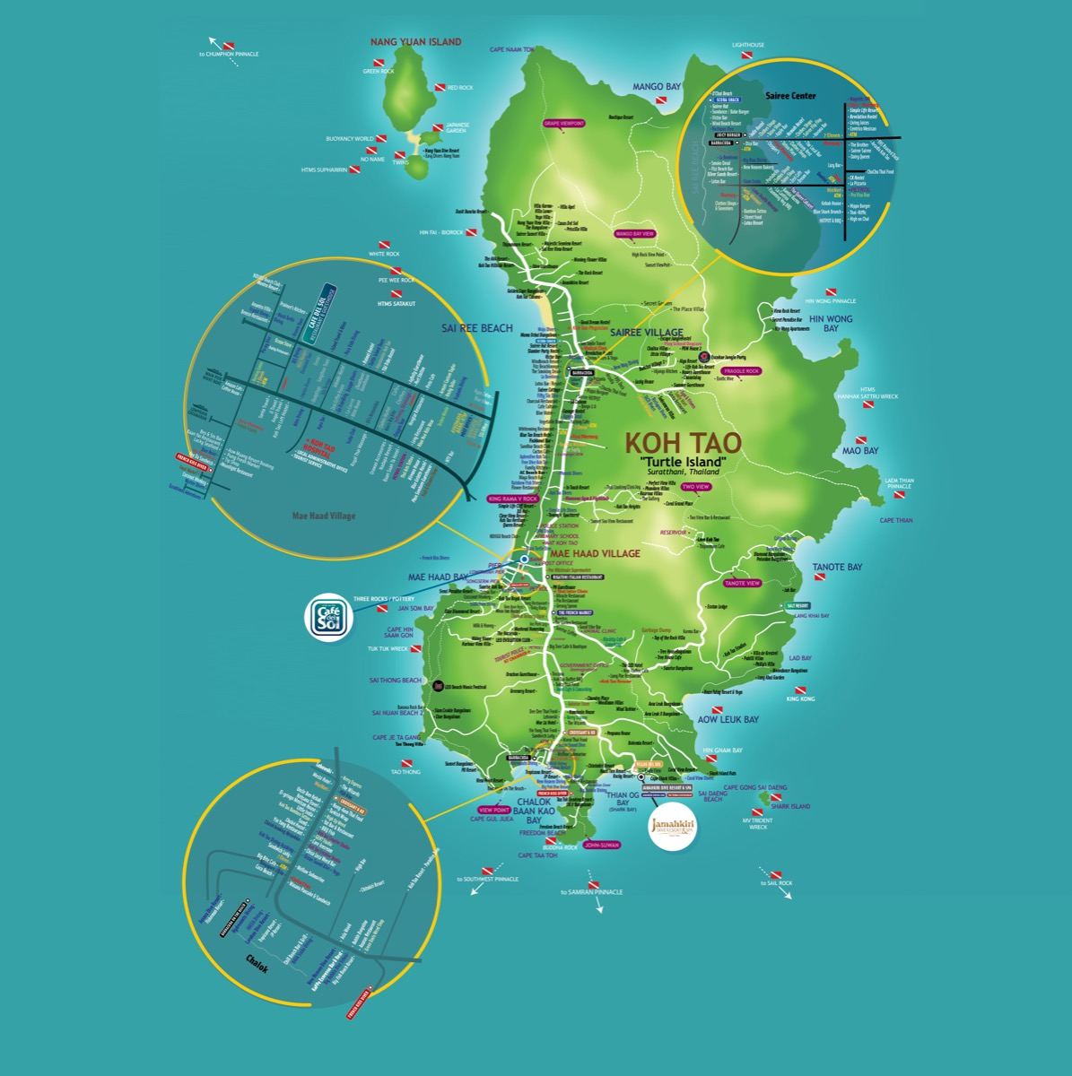 Preview of the Koh Tao island map